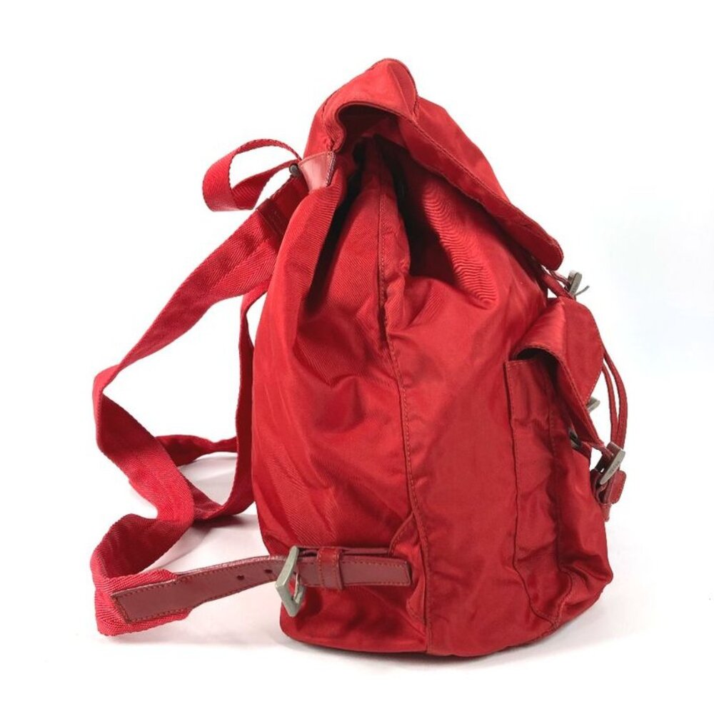 Prada Backpack Triangle Logo Nylon Red - image 3
